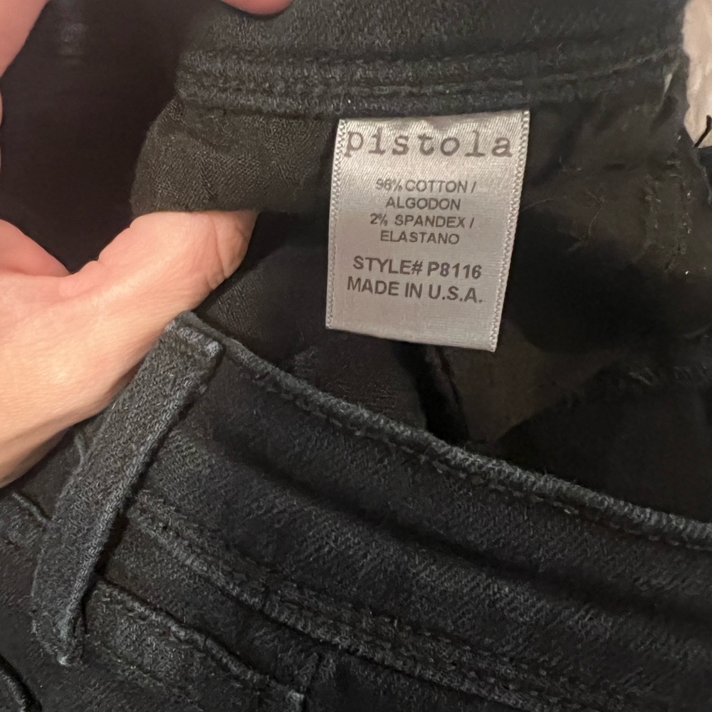 Pistola black gray jeans fray hem - Picture 3 of 4